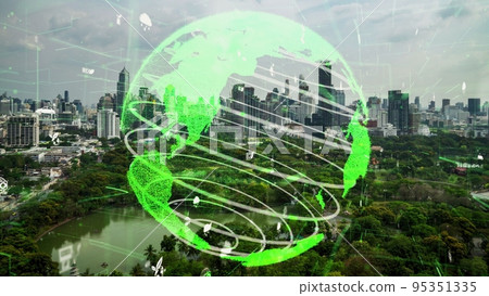 Green city technology shifting towards sustainable alteration concept 95351335