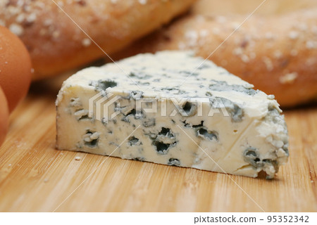 detail shot of blue cheese on table detail shot of blue cheese on table 95352342