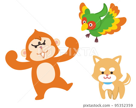 桃太郎陪伴的狗猴雉 95352359