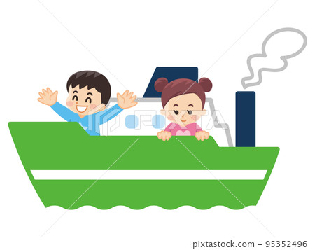 兒童乘船旅行 95352496