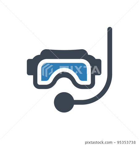 Underwater scuba icon Underwater scuba icon 95353738