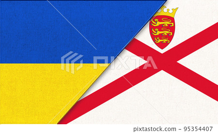 National symbols of Ukraine and Jersey. Sportive competition National symbols of Ukraine and Jersey. Sportive competition 95354407