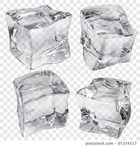 Transparent gray ice cubes 95354517