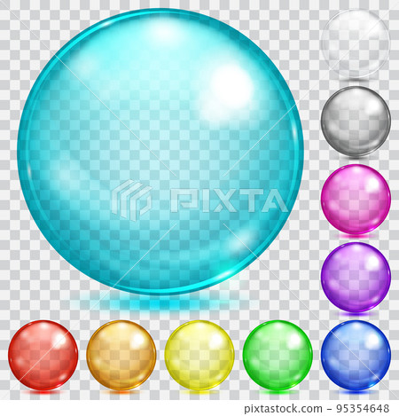 Multicolored transparent glass spheres Multicolored transparent glass spheres 95354648
