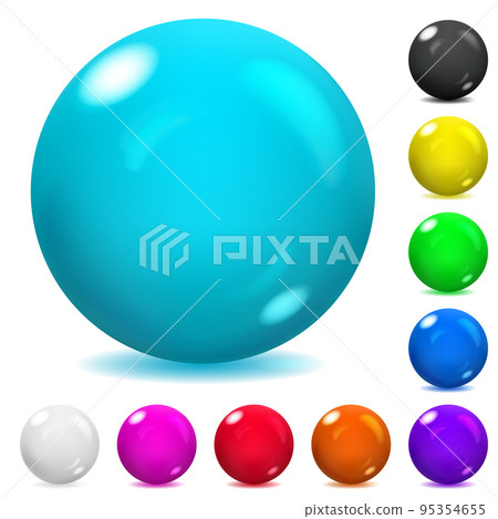 Multicolored opaque glass spheres Multicolored opaque glass spheres 95354655