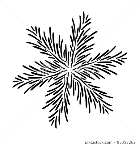Elegant snowflake. Vector illustration. Elegant snowflake. Vector illustration. 95355262