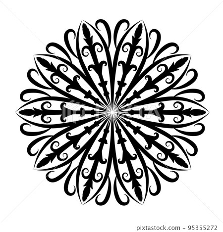 Mandala round pattern. Elegant ornament for graphic design. Vector illustration. Mandala round pattern. Elegant ornament for graphic design. Vector illustration. 95355272