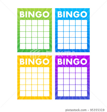 Bingo or Lottery game, card. Big Win. Vector stock illustration. 95355319