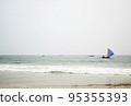 Sailing boat on the sea 95355393