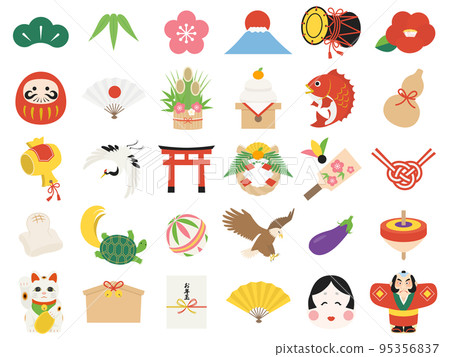 New Year Icon Set 95356837