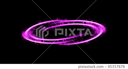 Abstract light lines of movement and speed in purple. Light everyday glowing effect. semicircular wave, light trail curve swirl, car headlights, incandescent optical fiber png. 95357676
