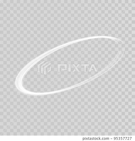 Abstract light lines of motion and speed in golden color. Light everyday glowing effect. semicircular wave, light trail curve swirl, car headlights, incandescent optical fiber png. 95357727