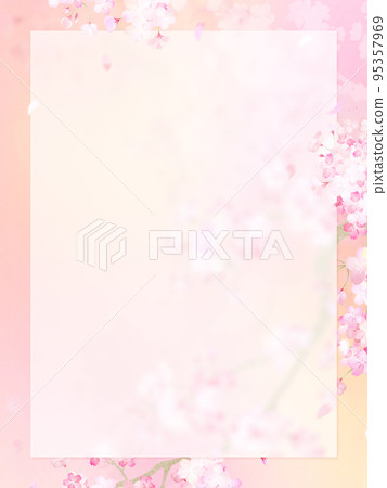Japanese style background in spring 95357969