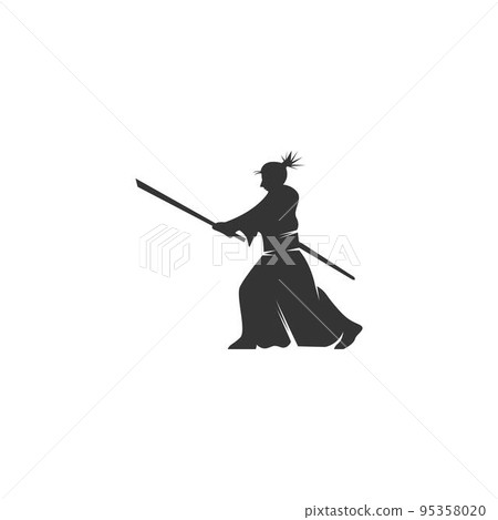 Ronin icon design logo illustration 95358020