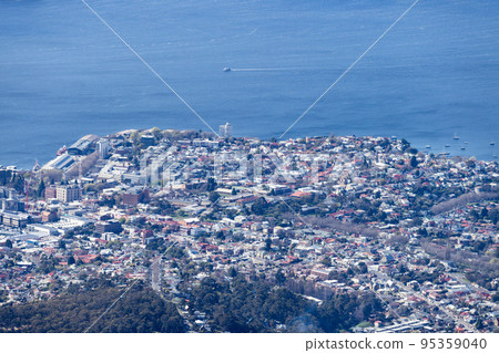 View from Mt Wellington over Hobart Tasmania Australia View from Mt Wellington over Hobart Tasmania Australia 95359040