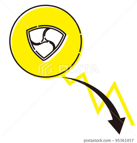 Cryptocurrency NEM (NEM,XEM) and a falling chart Cryptocurrency NEM (NEM,XEM) and a falling chart 95361857
