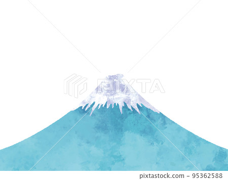 Landscape illustration of a single Mt. Fuji New Year's card material Landscape illustration of a single Mt. Fuji New Year's card material 95362588