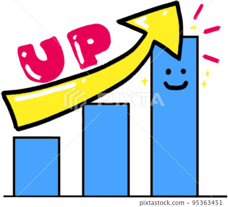 Illustration of going up and improving 95363451
