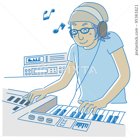 playing techno musicians 95363821