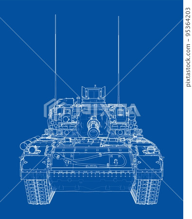Tank. Vector rendering of 3d 95364203