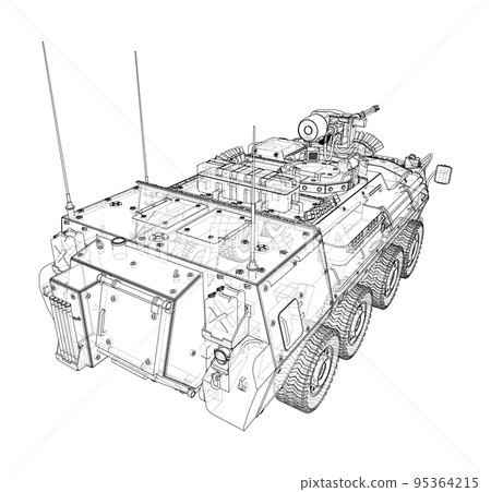 Armored personnel carrier. Vector Armored personnel carrier. Vector 95364215