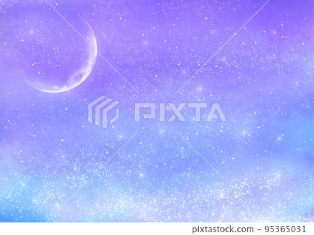 Fantasy starry sky background illustration 95365031