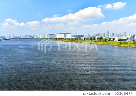 Wakasu Bridge / Looking towards Ariake and Shinonome from Sunamachi Minami Canal (Koto Ward, Tokyo) [September 2022] 95366474