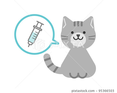illustration of cat vaccination illustration of cat vaccination 95366503
