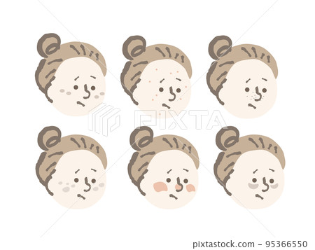 皮膚問題女人插圖集 皮膚問題女人插圖集 95366550