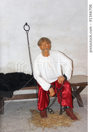 Figure of prisoner made of wax in House-museum of General Judge Kochubey in Baturyn 95366706