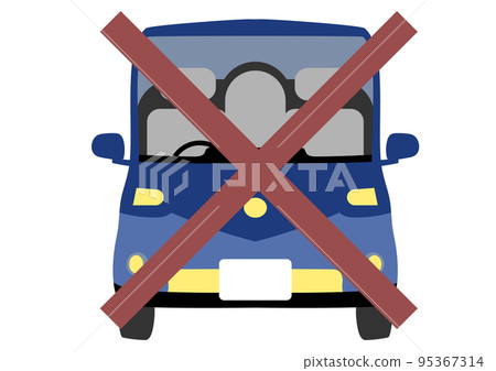 simple car ban icon 95367314