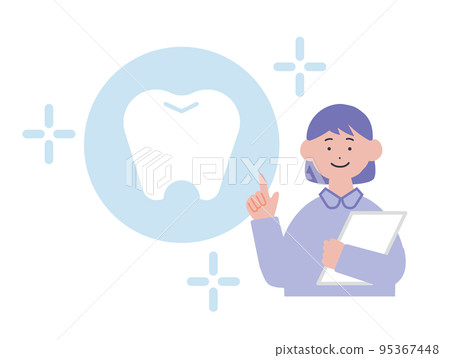 Illustration of dental hygienist Illustration of dental hygienist 95367448