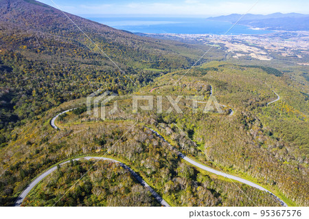 Aerial view of Niseko panorama line 95367576