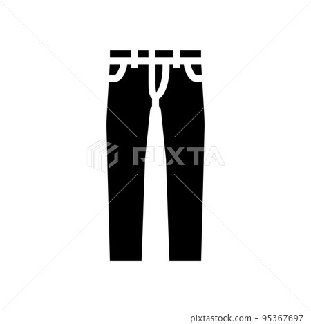 male denim pants glyph icon vector illustration 95367697