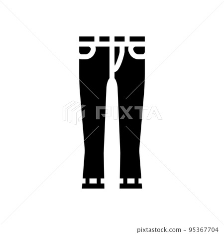 denim pants for women glyph icon vector illustration 95367704
