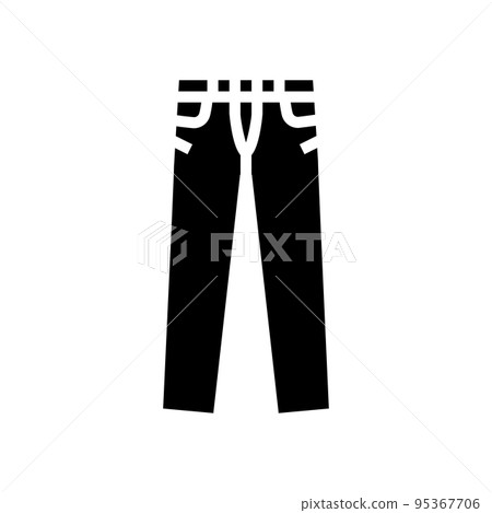 denim pants man glyph icon vector illustration 95367706