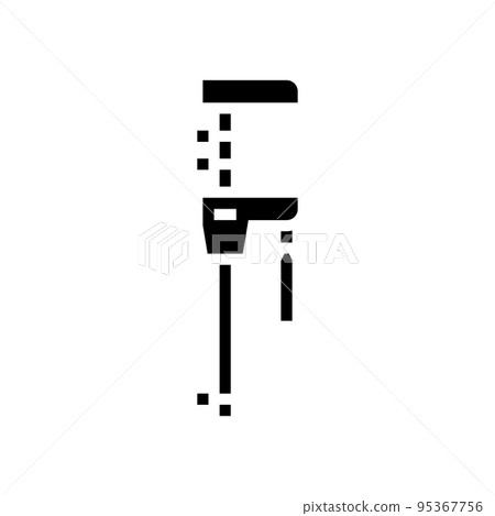 parallel clamp glyph icon vector illustration 95367756