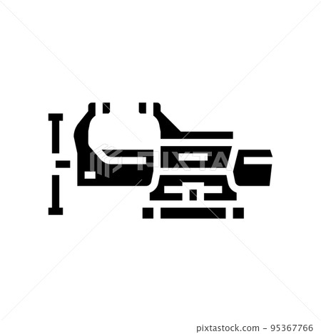 swivel base bench vice glyph icon vector illustration 95367766