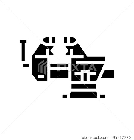 combination vice glyph icon vector illustration 95367770