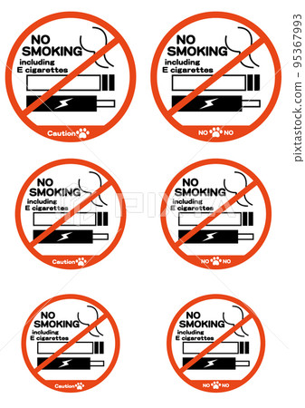 cute no smoking sign 95367993