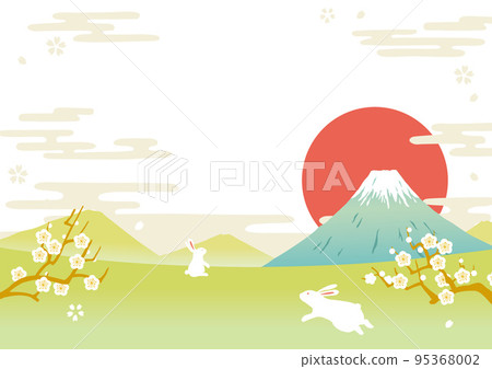 Mt. Fuji New Year's illustration Mt. Fuji New Year's illustration 95368002