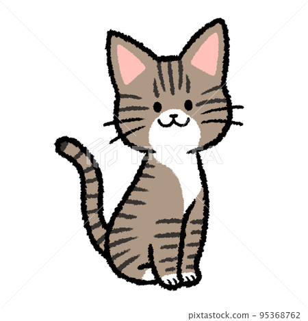 簡單的虎斑貓 簡單的虎斑貓 95368762