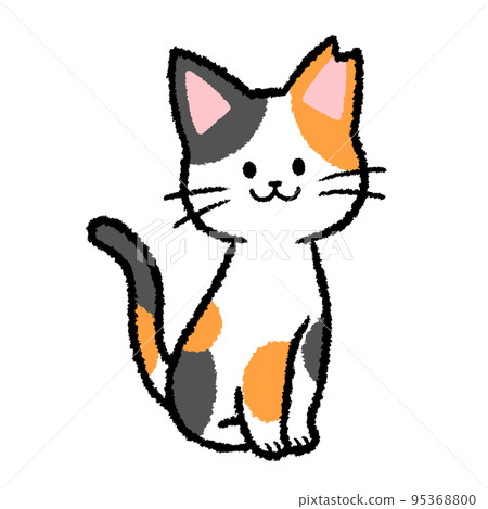 female calico cat with ear cut 95368800