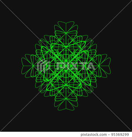 geometric pattern fractal sacred geometry colorful icon profile picture 95369299