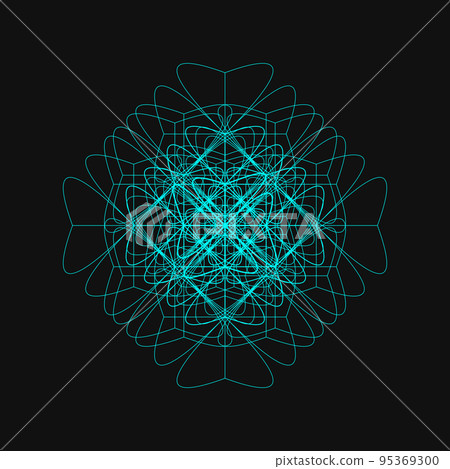 geometric pattern fractal sacred geometry colorful icon profile picture 95369300
