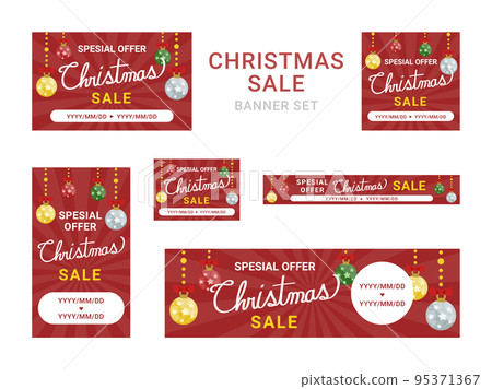 Sale Christmas sale banner set 95371367