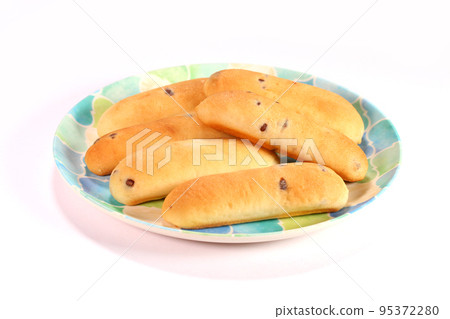 chocolate chip bread on a plate chocolate chip bread on a plate 95372280