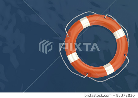Orange lifebuoy ring 95372830
