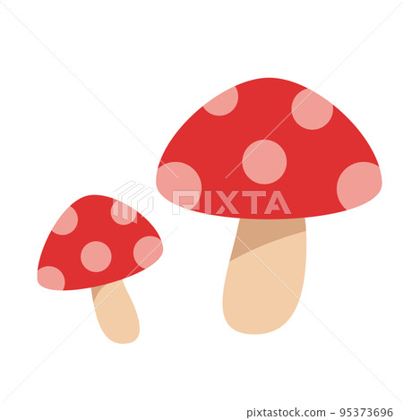red mushroom illustration 95373696