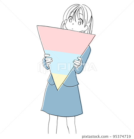 上班族女孩圖形金字塔 95374719